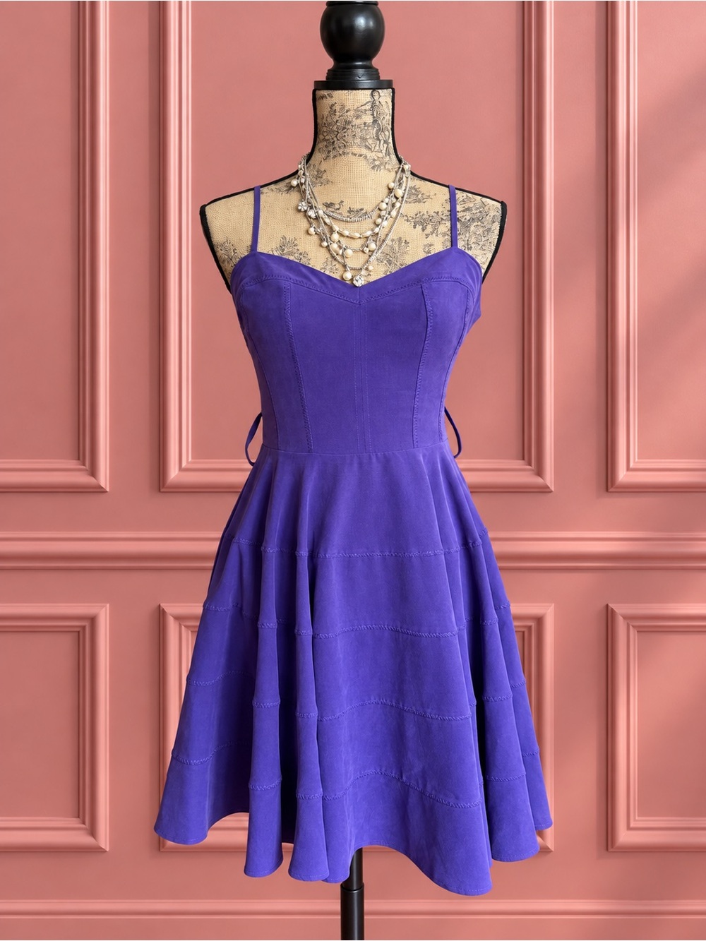 Y2K Guess by Marciano Silk Purple Mini Dress